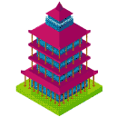 asian tower Isometric Icon