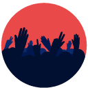 audience Flat Round Icon