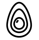 avocado line Icon
