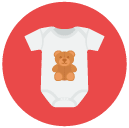 baby onesie Flat Round Icon