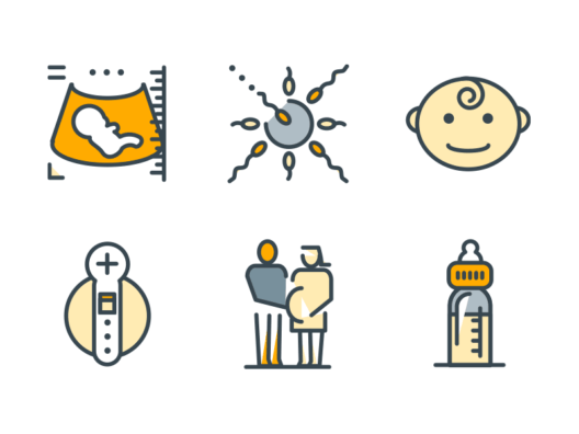 babycare filled outline icons