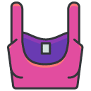 backless crop top Filled Outline Icon
