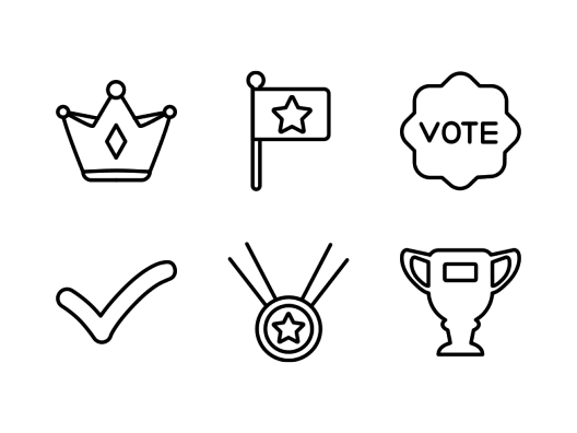 badges-and-votes-line-icons