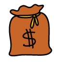 bag of money Doodle Icons