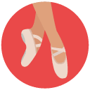 ballerina shoes Flat Round Icon