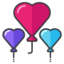 balloons Filled Outline Icon