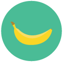 banana Flat Round Icon
