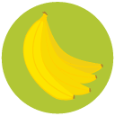 bananas Flat Round Icon