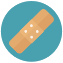 bandage Flat Round Icon