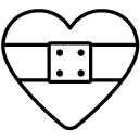 bandaged heart line Icon