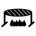 barbeque glyph Icon