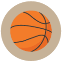 basketball Flat Round Icon