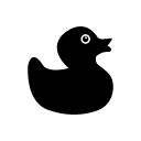 bathtub ducky glyph Icon