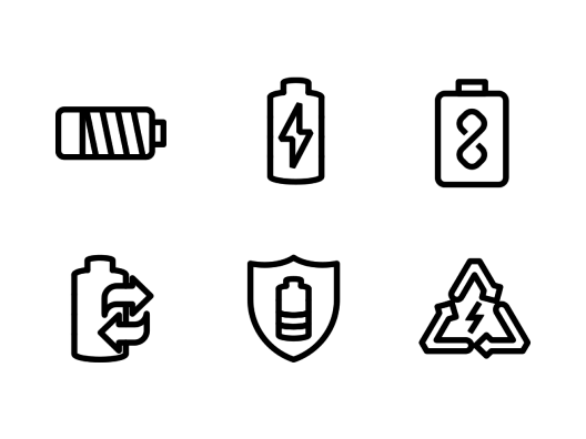 battery-indicator-line-icons