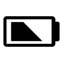 battery medium glyph Icon