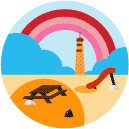 beach flat Icon