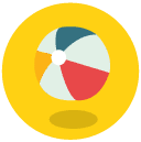 beachball Flat Round Icon