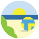 beachvolleyball flat Icon