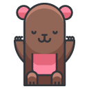 bear Filled Outline Icon