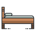 bed Filled Outline Icon