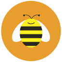 bee Flat Round Icon