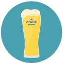 beer Flat Round Icon