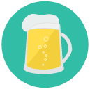 beer jug Flat Round Icon