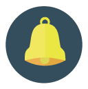 bell Flat Round Icon