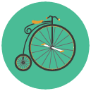 bicycle Flat Round Icon