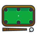 billiard table Filled Outline Icon