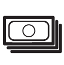 bills cash line Icon