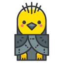 bird Filled Outline Icon