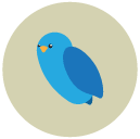 bird Flat Round Icon