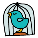 bird cage Doodle Icons