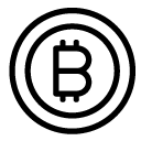 bitcoin coin line Icon