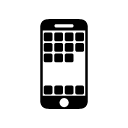 black iphone glyph Icon