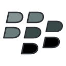 blackberry Filled Outline Icon