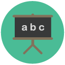 blackboard Flat Round Icon