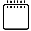 blank notepad line Icon