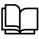 blank open book 1 line Icon