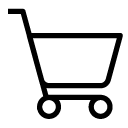blank shopping cart line Icon