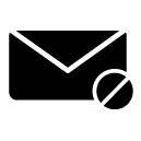 block mail glyph Icon