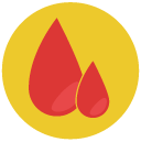 blood drops Flat Round Icon