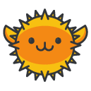 blowfish Filled Outline Icon