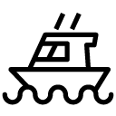 boat transportation line Icon