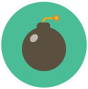bomb Flat Round Icon