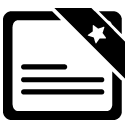 bookmark edge glyph Icon