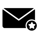 bookmark mail glyph Icon
