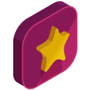 bookmark star Isometric Icon