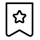 bookmark star line Icon
